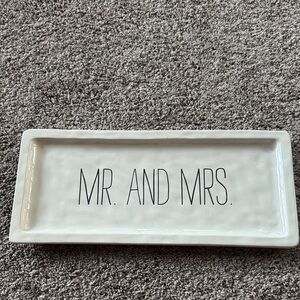Pier 1 Cream 'Mr. and Mrs.' Vanity Tray